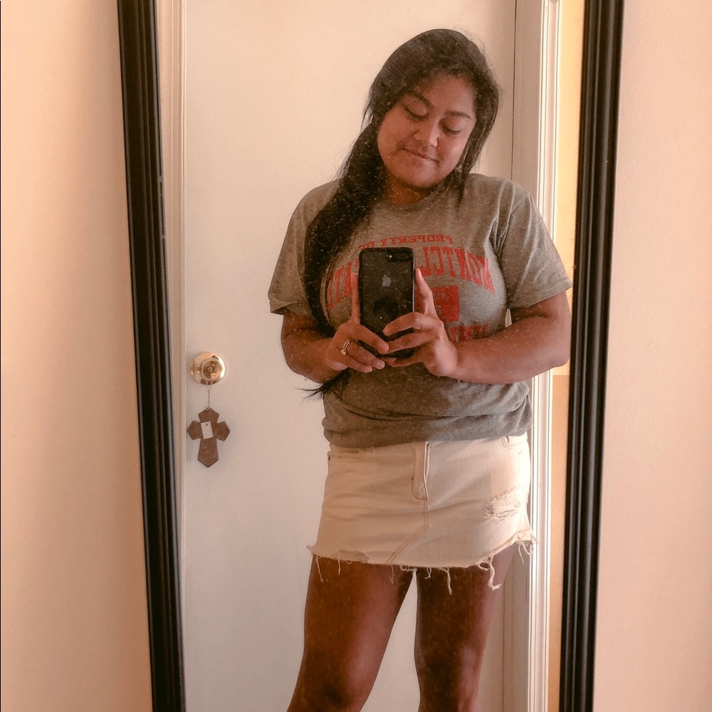 Hollister white mini skirt!